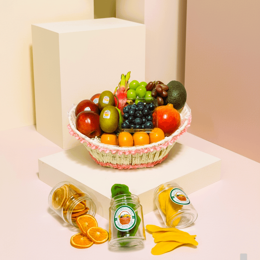 The Vital Harvest Basket Fresh + Sun Dried Fruits Combo